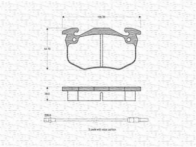 MAGNETI MARELLI 363702160218 -  Комплект тормозных колодок, дисковый тормоз